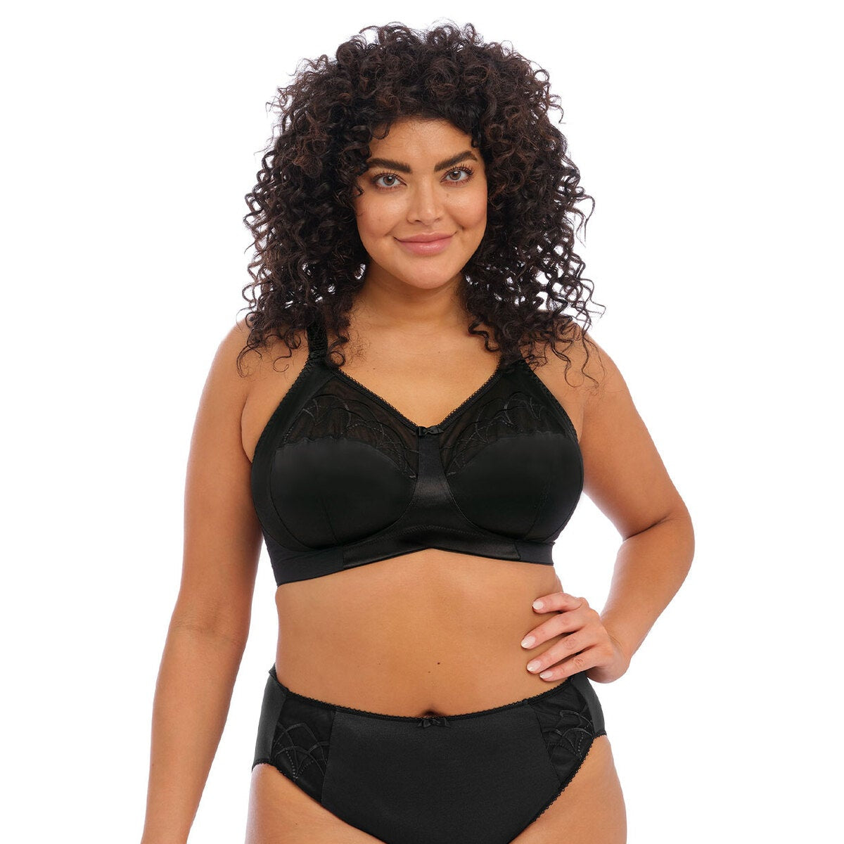 ELOMI CATE SOFT CUP NONWIRE BRA - BLACK