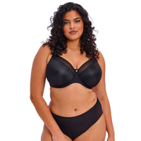 ELOMI SMOOTH MOULDED NON PADDED FULL CUP BRA - BLACK