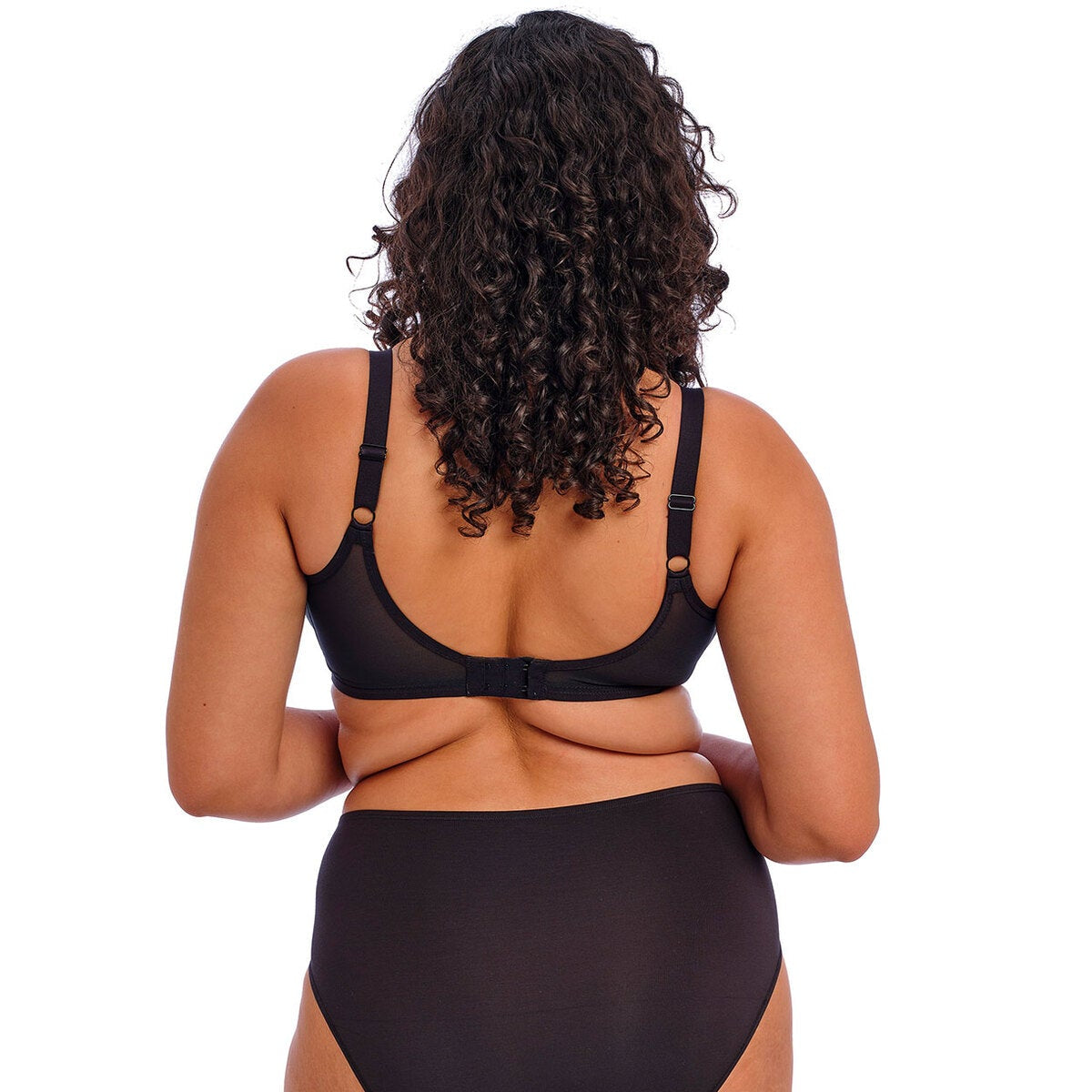 ELOMI SMOOTH MOULDED NON PADDED FULL CUP BRA - BLACK