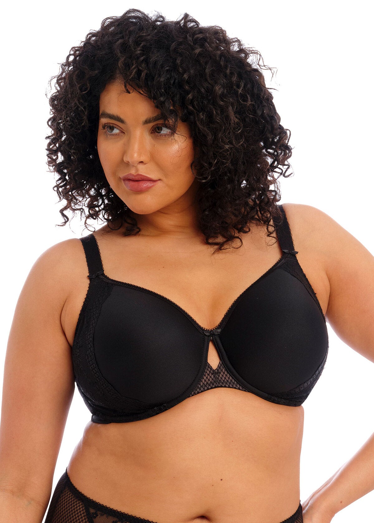 ELOMI CHARLEY BANDLESS SPACER BRA - BLACK