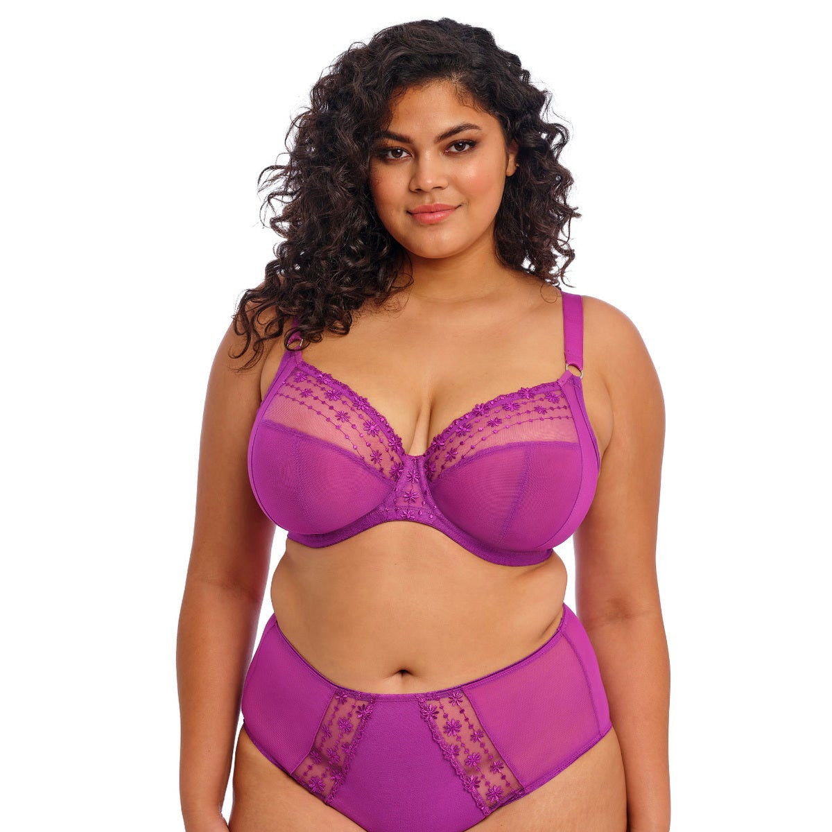 ELOMI MATILDA PLUNGE BRA - HOLLYHOCK