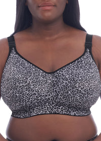 GODDESS CELESTE SOFT CUP NONWIRE BRA - GREY LEOPARD