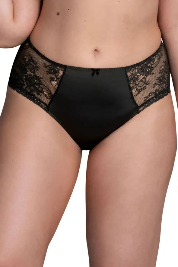 ROSA FAIA ABBY HIGH WAISTED BRIEFS - BLACK