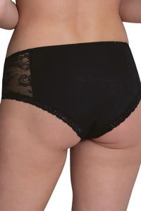 ROSA FAIA ABBY HIGH WAISTED BRIEFS - BLACK