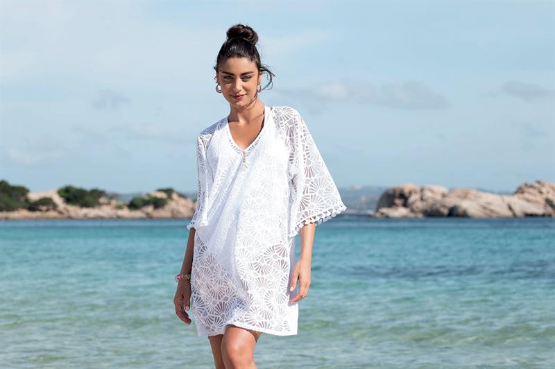 LA MUSE DENTELLE BEACH COVER-UP - WHITE