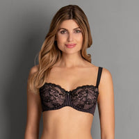 ROSA FAIA ANTONIA PADDED BALCONETTE - BLACK