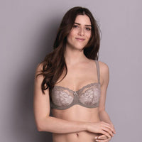 ROSA FAIA ANTONIA PADDED BALCONETTE - DUSTY GREY