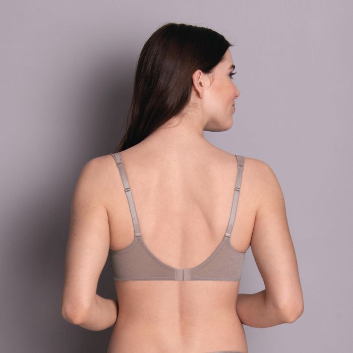 ROSA FAIA ANTONIA PADDED BALCONETTE - DUSTY GREY