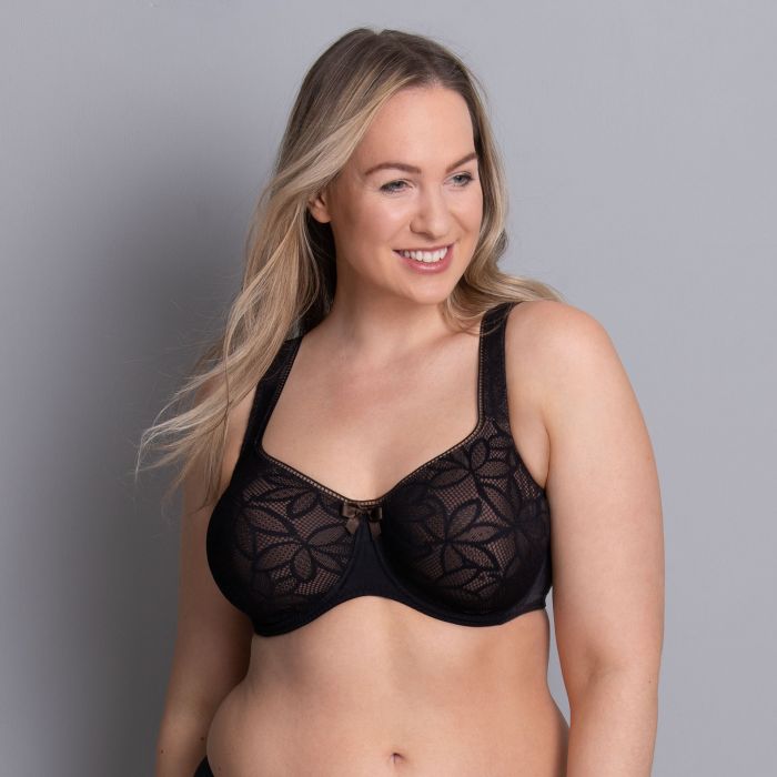 ROSA FAIA SELENA UNDERWIRE BRA - BLACK