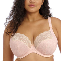 ELOMI LUCIE UNDERWIRED STRETCH PLUNGE BRA - PALE BLUSH