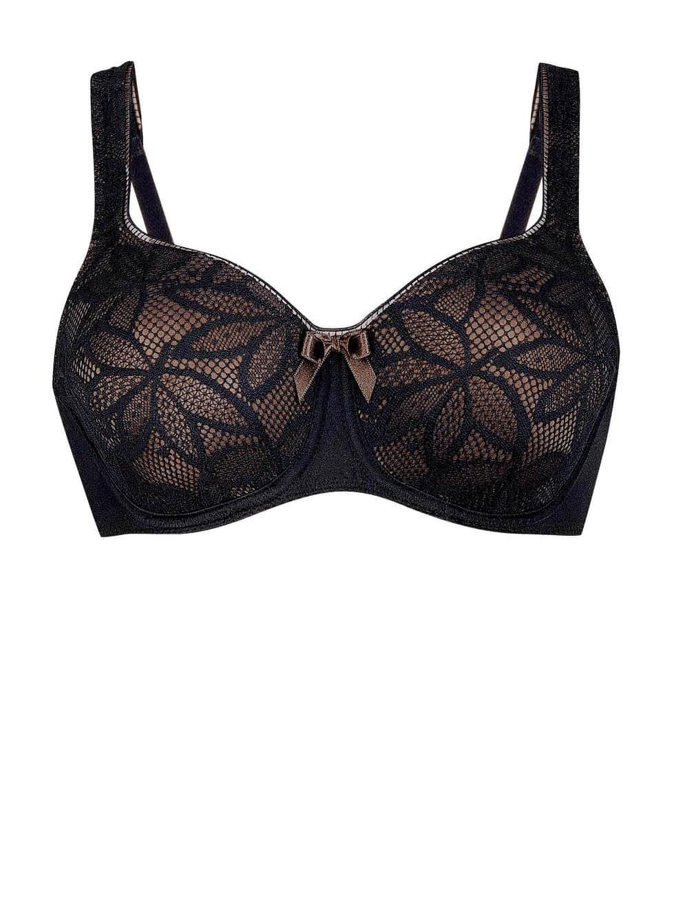 ROSA FAIA SELENA UNDERWIRE BRA - BLACK