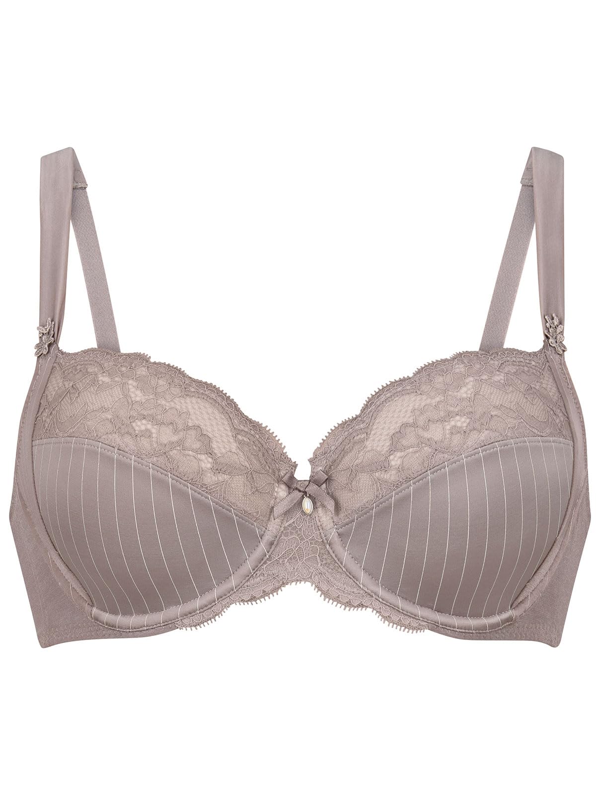 ROSA FAIA ANTONIA PADDED BALCONETTE - DUSTY GREY