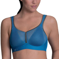 ANITA AIR CONTROL SPORTS BRA WITH PADDED CUPS - ATLANTIC/ANTHRACITE