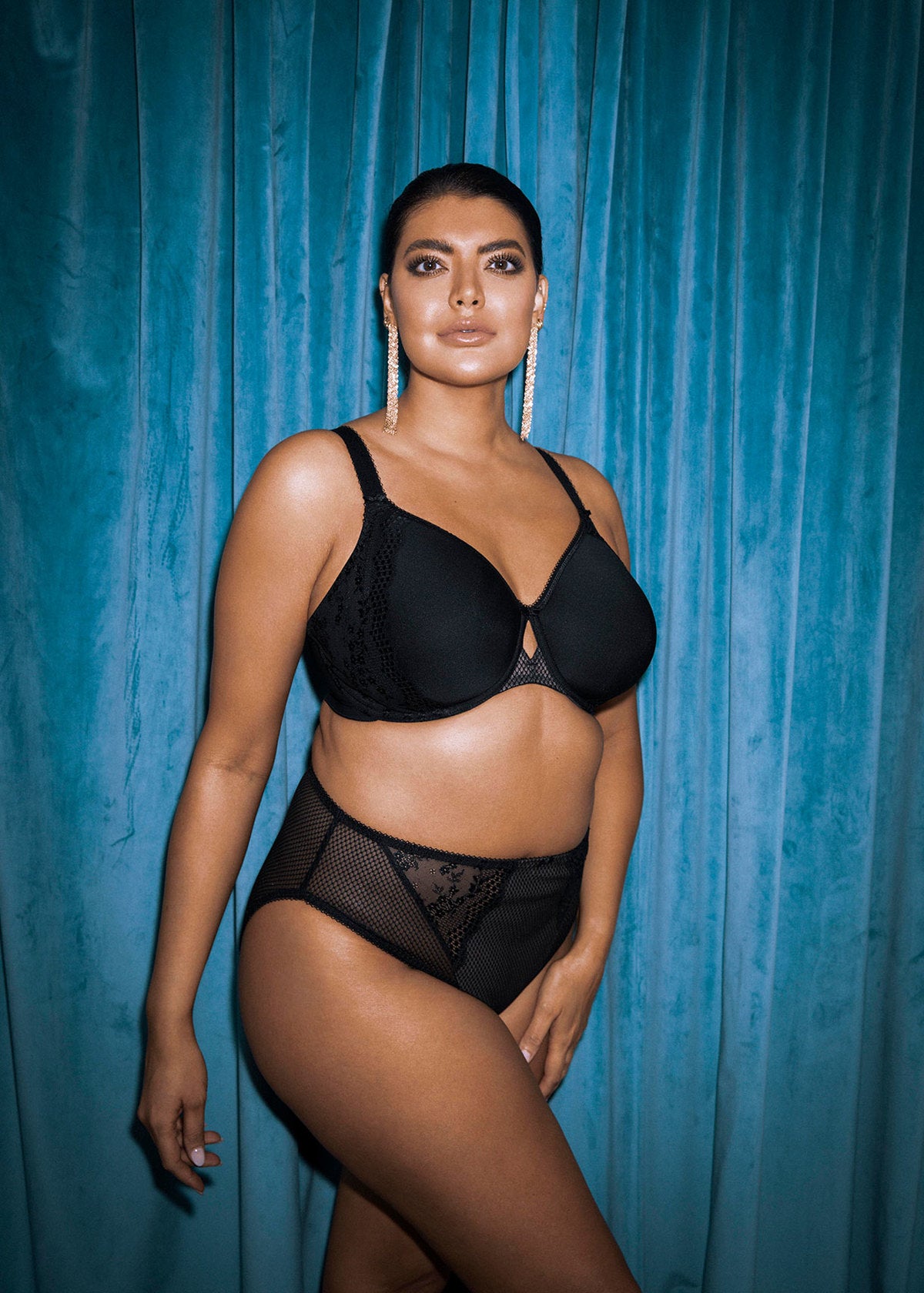 ELOMI CHARLEY BANDLESS SPACER BRA - BLACK