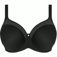 ELOMI SMOOTH MOULDED NON PADDED FULL CUP BRA - BLACK