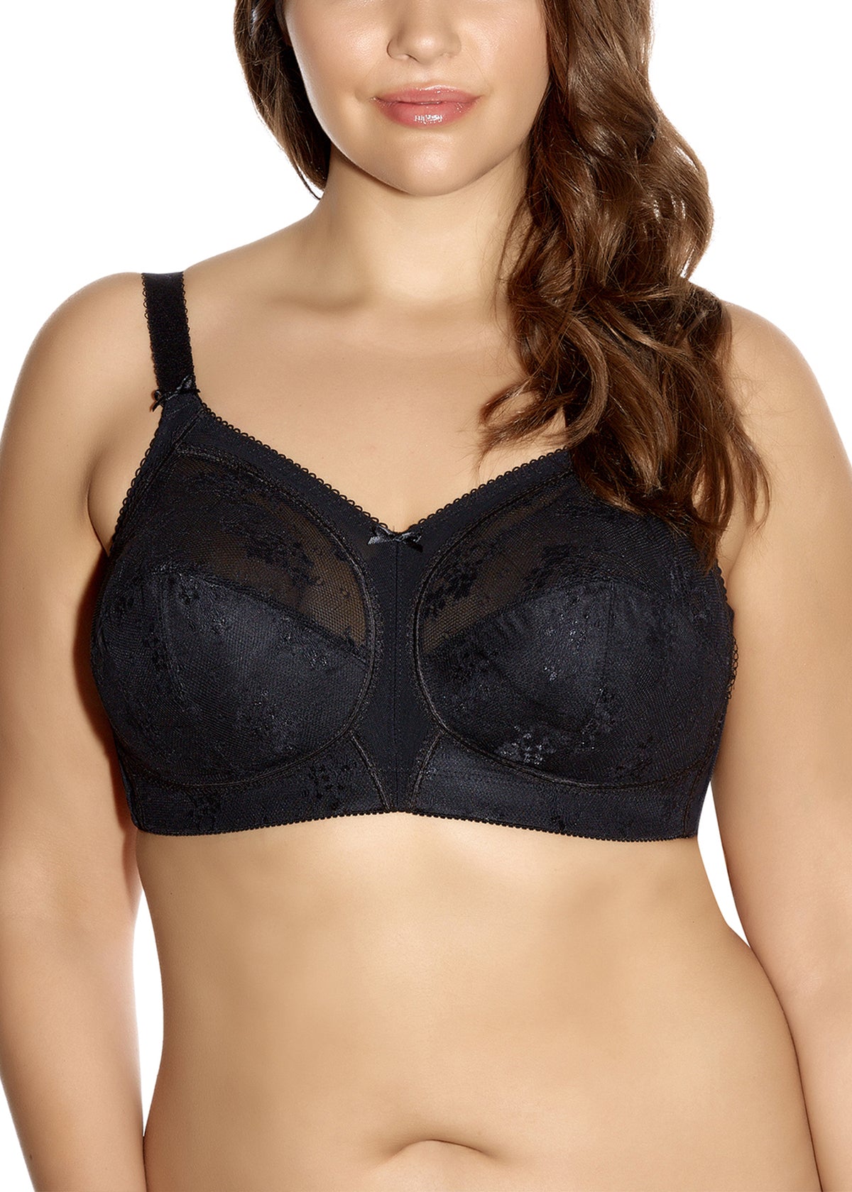 GODDESS ALICE SOFT CUP NON-WIRE BRA - BLACK