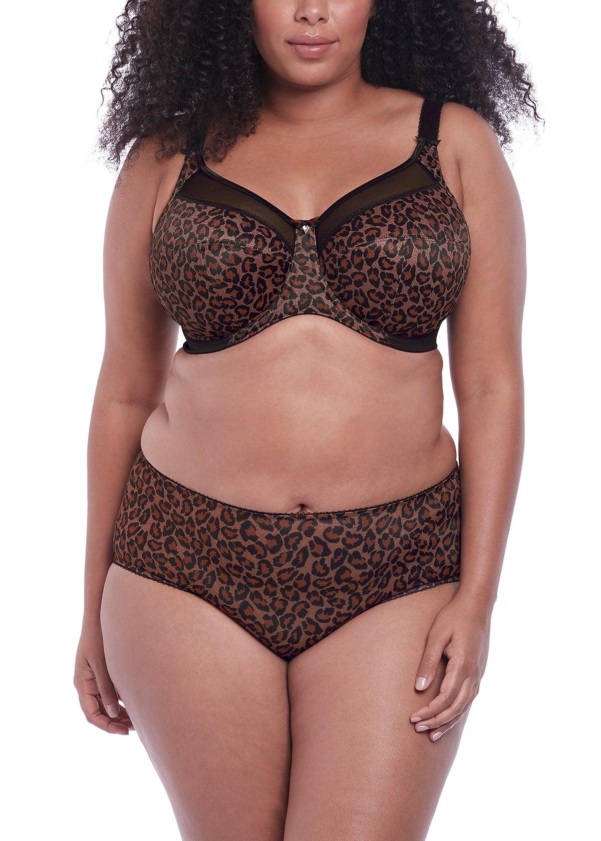 GODDESS KAYLA BANDED UNDERWIRE BRA - DARK LEOPARD