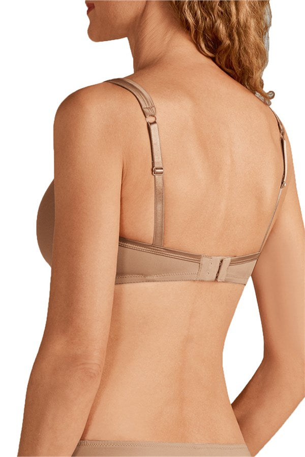 AMOENA LARA SATIN PADDED WIRE FREE - NUDE