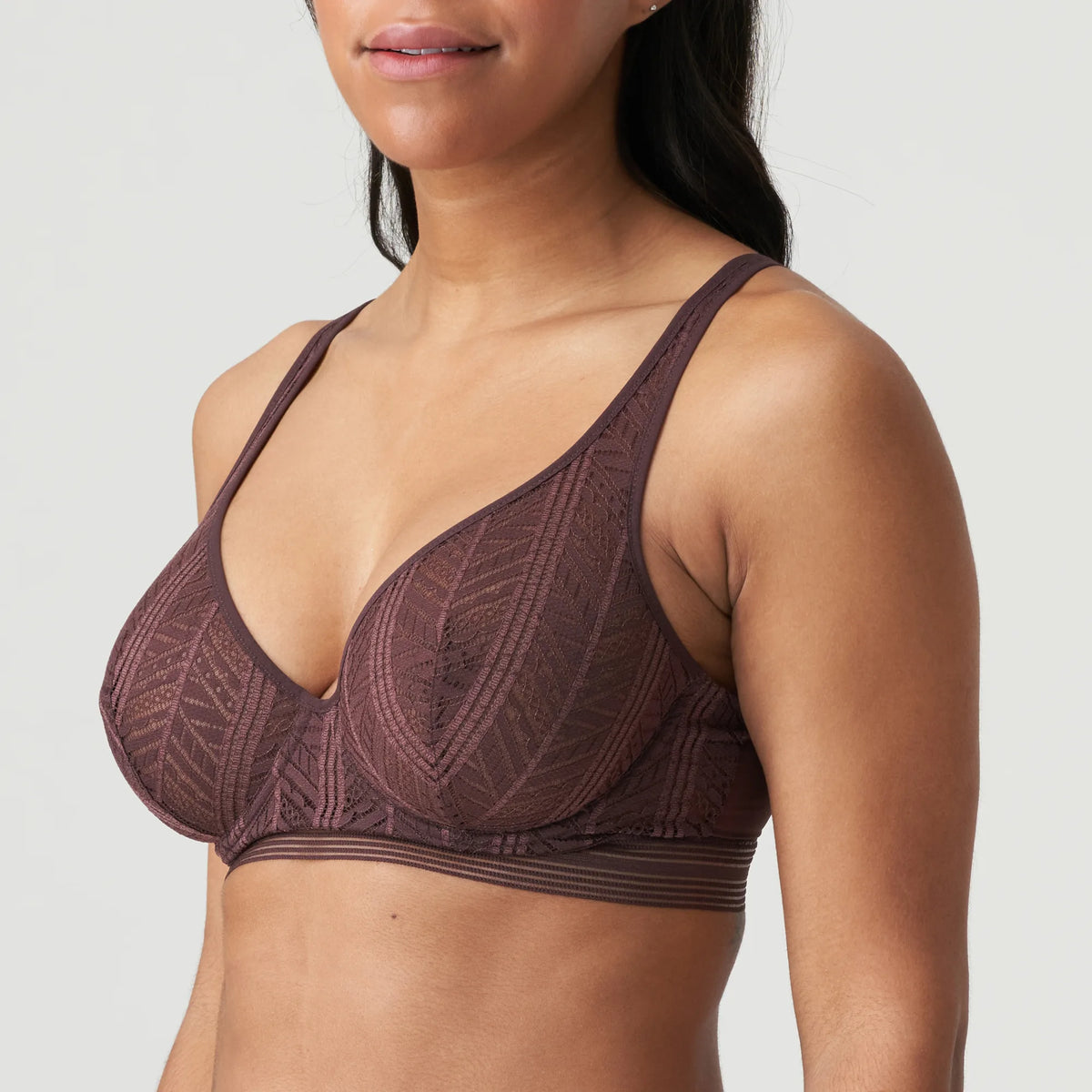 MARIE JO RICHARD WIRE BRA - AUBERGINE