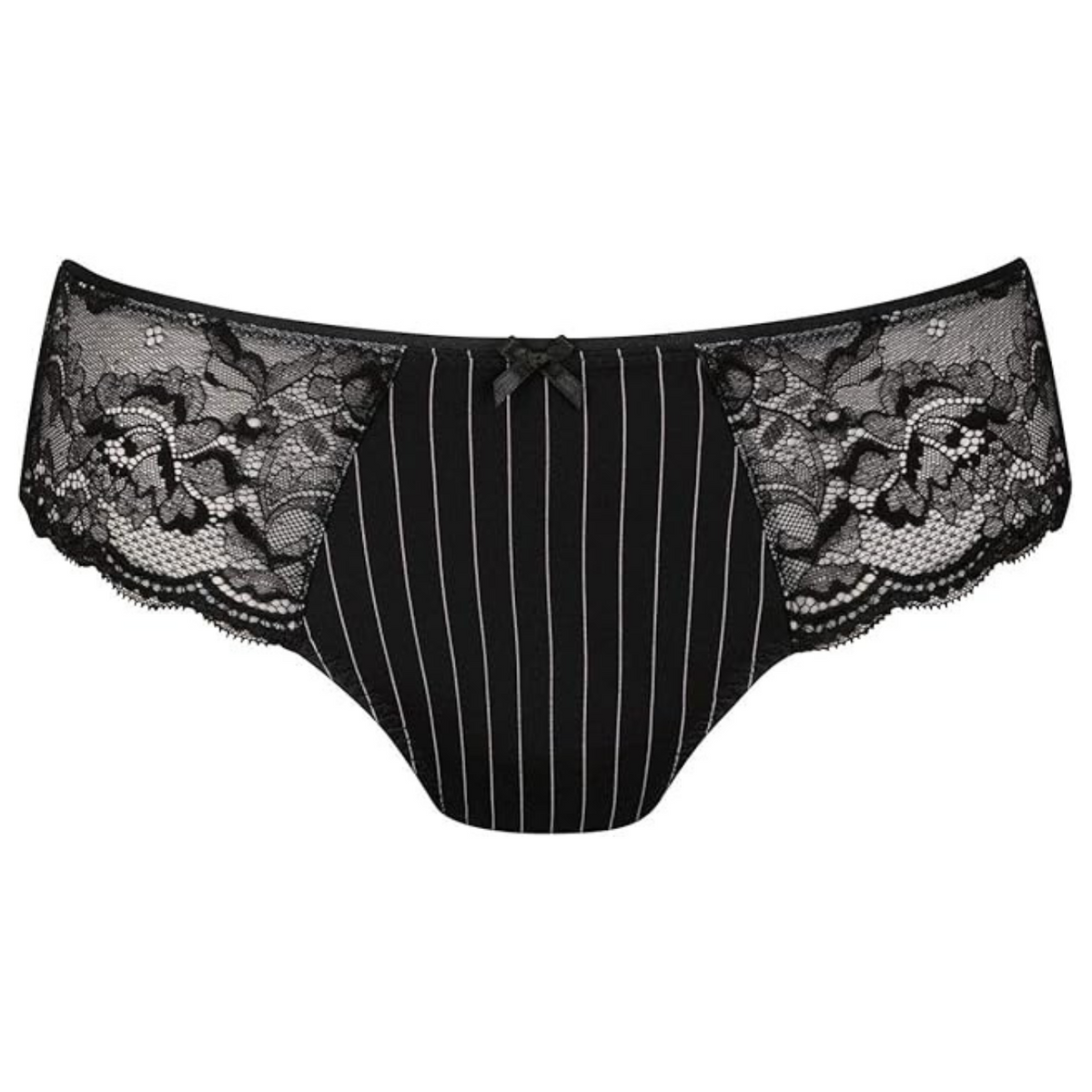 ROSA FAIA ANTONIA HIGH WAIST BRIEFS - BLACK