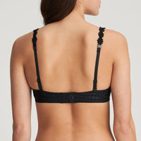 MARIE JO AVERO PADDED HEART SHAPED BRA - BLACK