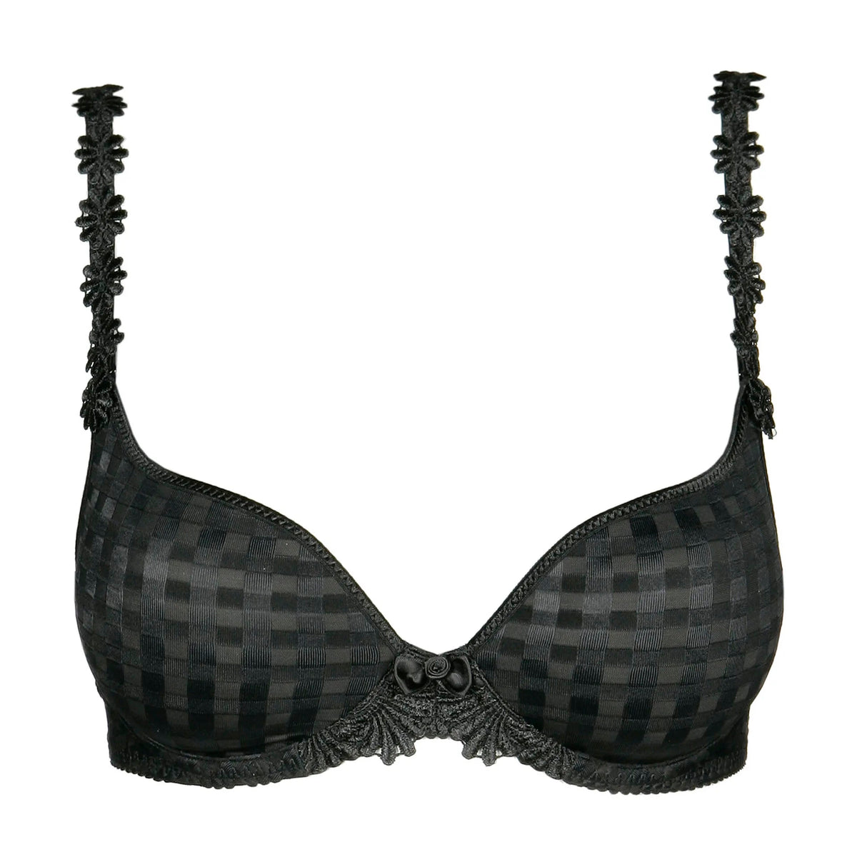 MARIE JO AVERO PADDED HEART SHAPED BRA - BLACK