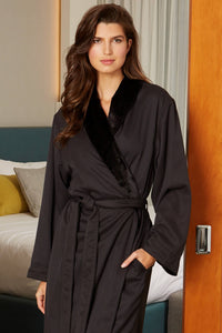 MANSFIELD LUXE LOUNGE MICROFIBER SHIMMER LINED ROBE