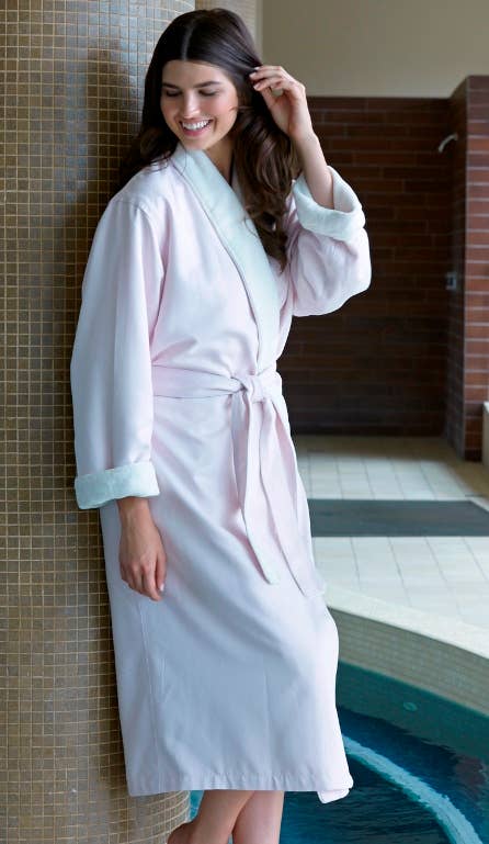 MANSFIELD LUXE LOUNGE MICROFIBER SHIMMER LINED ROBE