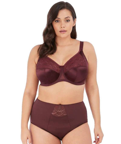 Elomi Cate Underwired Full Cup Banded Bra - Rosewood - Curvy