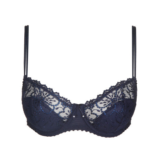 MARIE JO JANE HALF PADDED BALCONY BRA - VELVET BLUE