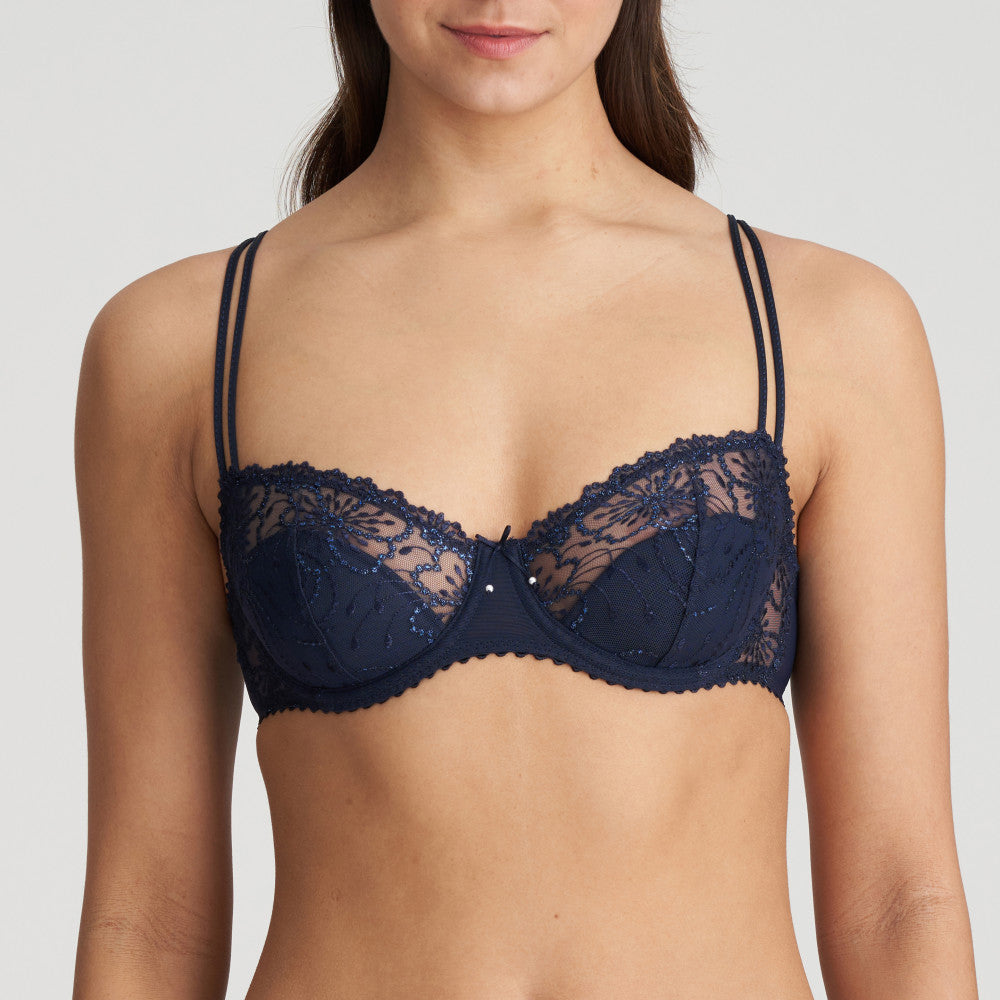 MARIE JO JANE HALF PADDED BALCONY BRA - VELVET BLUE