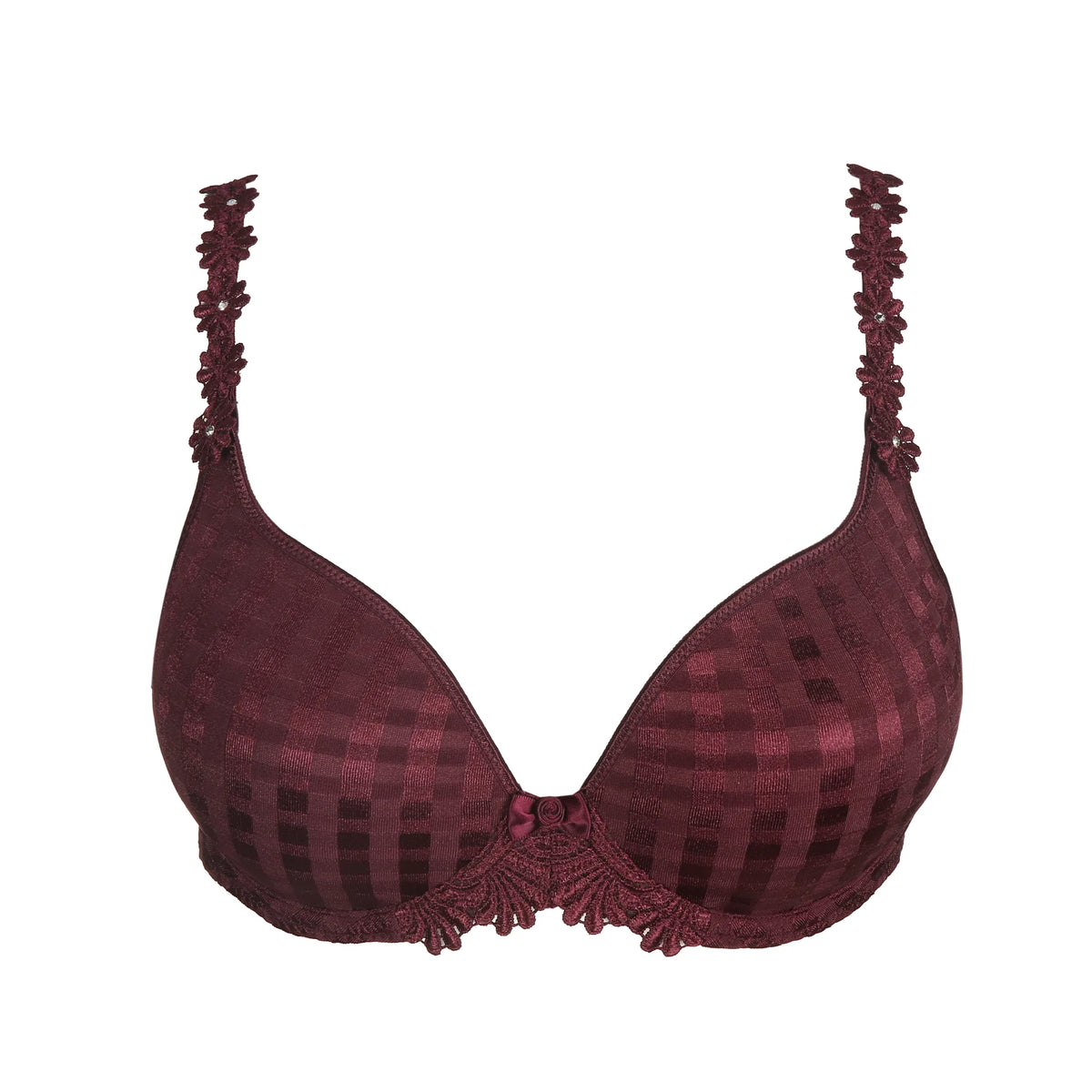 MARIE JO AVERO PADDED BRA HEART SHAPE - WINE