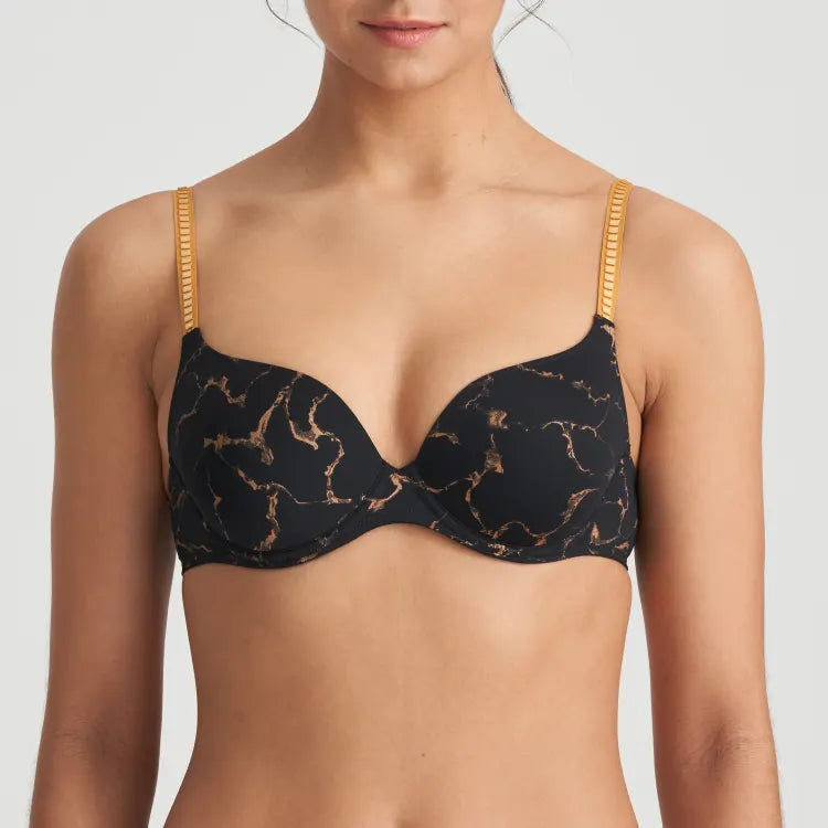 MARIE JO COLIN PADDED BRA - MARBLE BLACK