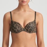 MARIE JO HUGH HEART SHAPE PADDED BRA - OLIVE GREEN