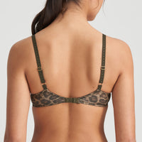 MARIE JO HUGH HEART SHAPE PADDED BRA - OLIVE GREEN