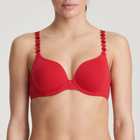 MARIE JO TOM PADDED BRA HEARTSHAPE - SCARLET