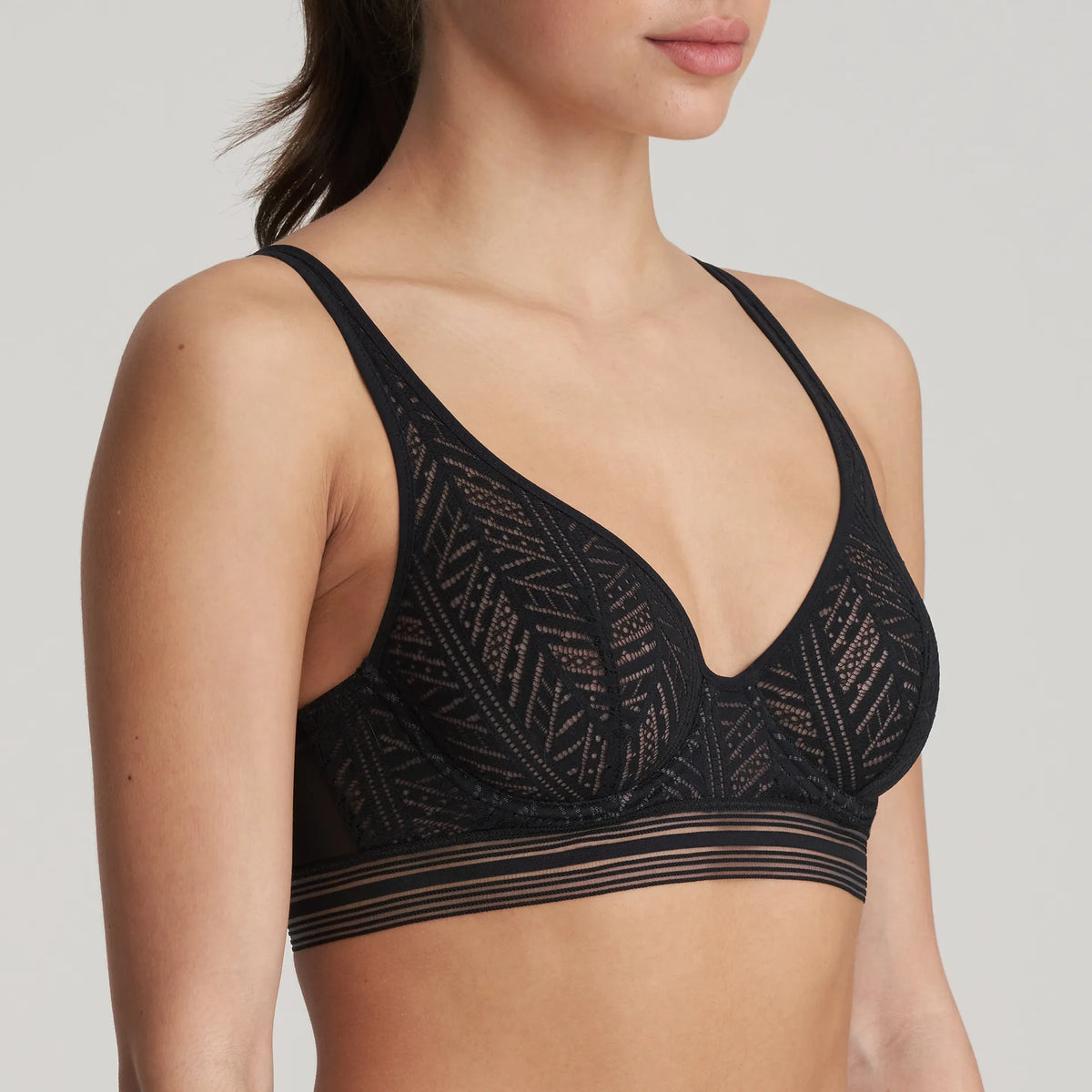 MARIE JO RICHARD WIRE BRA - BLACK