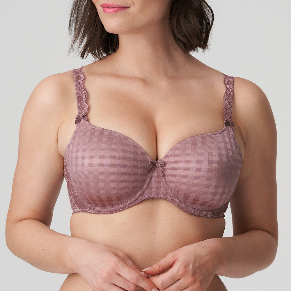 PRIMA DONNA MADISON PADDED HEART SHAPE BRA - SATIN TAUPE