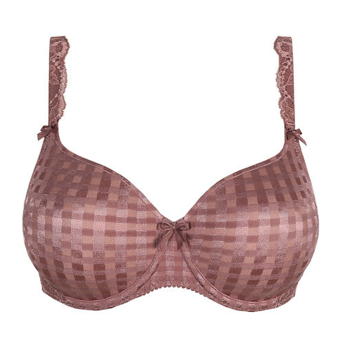 PRIMA DONNA MADISON PADDED HEART SHAPE BRA - SATIN TAUPE