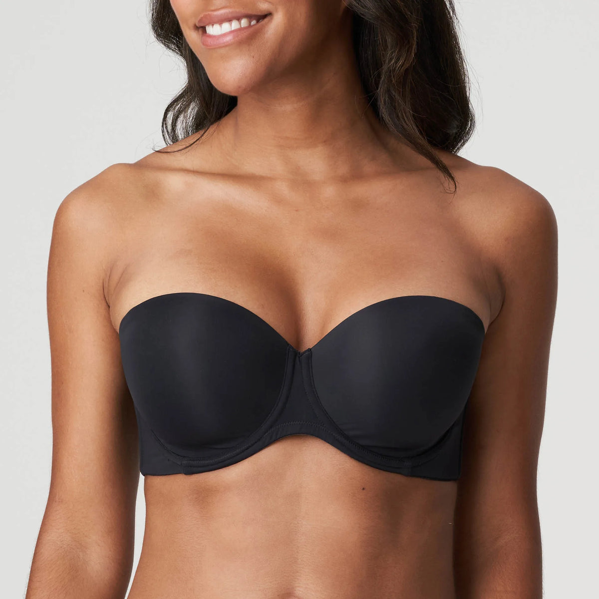 PRIMA DONNA FIGURAS PADDED STRAPLESS BRA - CHARCOAL