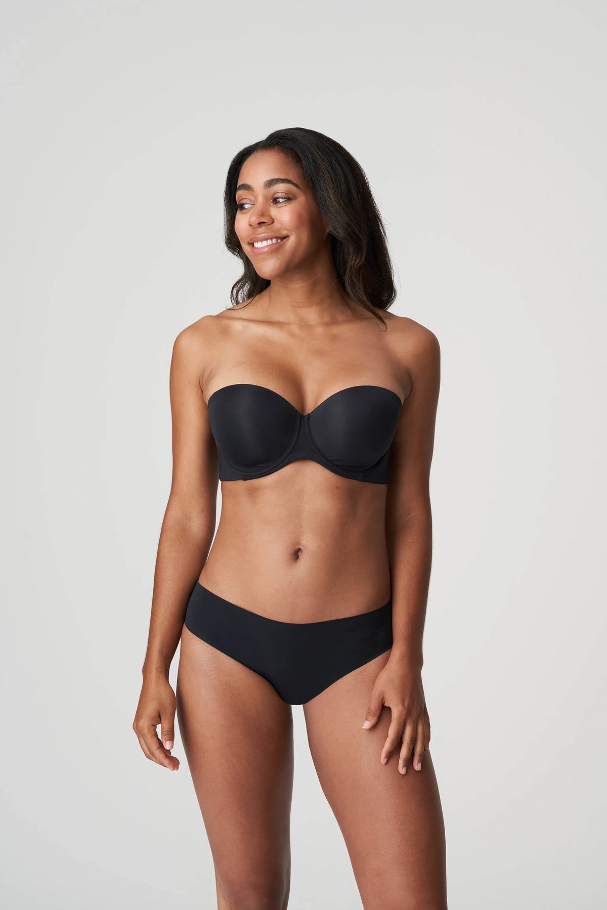 PRIMA DONNA FIGURAS PADDED STRAPLESS BRA - CHARCOAL