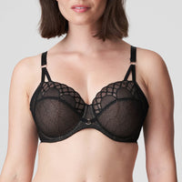 PRIMA DONNA VYA SEMI TRANSPARENT FULL CUP BRA - BLACK