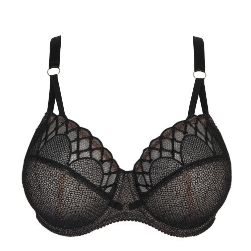 PRIMA DONNA VYA SEMI TRANSPARENT FULL CUP BRA - BLACK