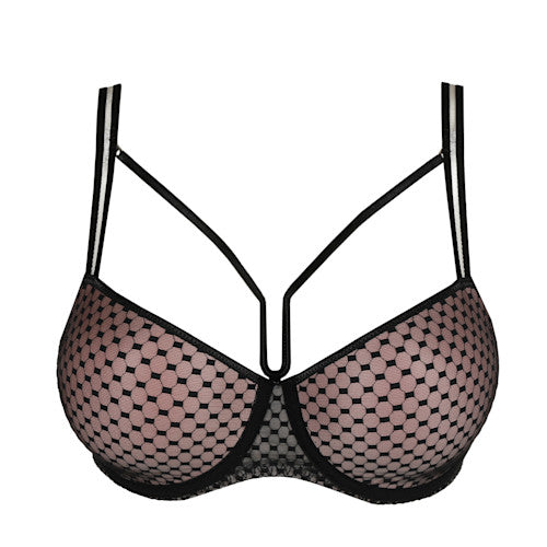 PRIMA DONNA GLASS BEACH PADDED BALCONY BRA - BLACK
