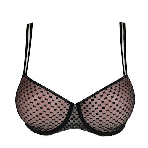 PRIMA DONNA GLASS BEACH PADDED BALCONY BRA - BLACK