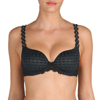 MARIE JO AVERO PADDED HEART SHAPED BRA - NIGHT GREY