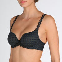 MARIE JO AVERO PADDED HEART SHAPED BRA - NIGHT GREY