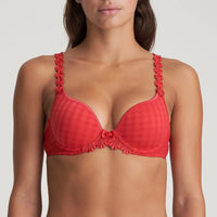 MARIE JO AVERO PADDED HEART SHAPED BRA - SCARLET