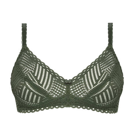 ANTIGEL TRESSAGE GRAPHIC NON-WIRED LACE BRA