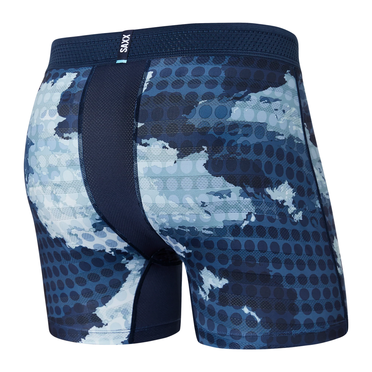 SAXX DROPTEMP COOLING MESH BOXER BRIEF FLY - CLOUD DROP CAMO/NAVY